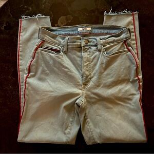Tommy Hilfiger Light Blue Jeans with Red Stitching - Size 4